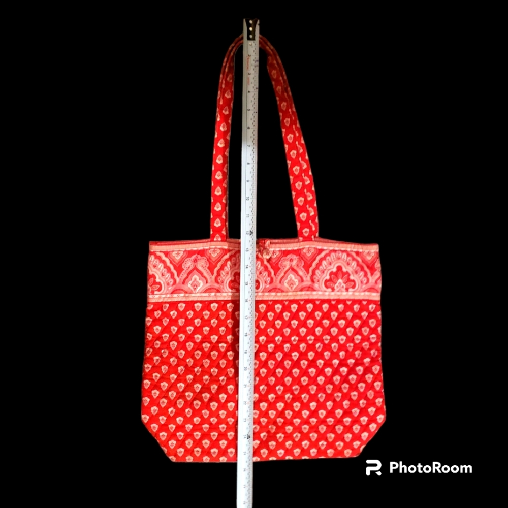 Retired! Vintage Vera Bradley Nantucket Red Cotton Button Tote Bag - Picture 10 of 11